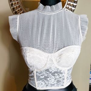Victoria's Secret High Neck Bustier Corset Top